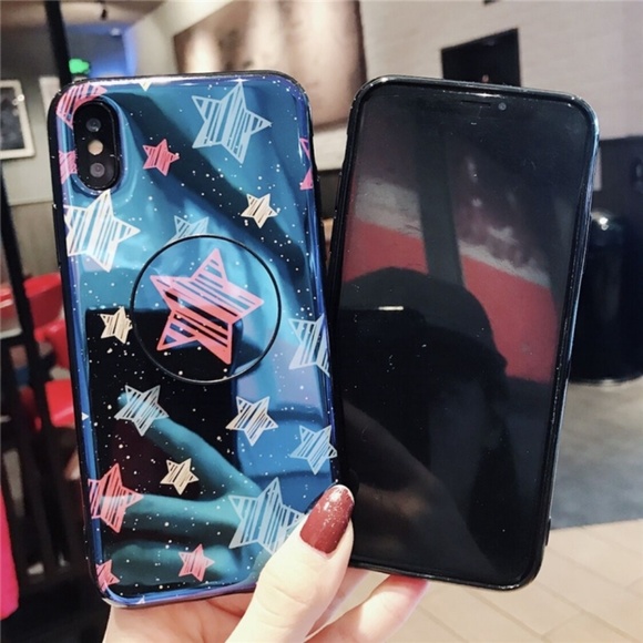 *NEW iPhone X/XS/7/8/Plus Heart/Star Case W/Holder - Picture 8 of 8